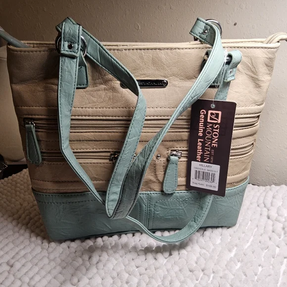 New Stone Mountain Geninue Leather Shoulder Bag - Picture 8 of 9